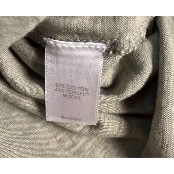 J. JILL PLEATED SLEEVE KNIT PEASANT TOP MEDIUM WOMEN'S GREEN - Picture 3 of 6